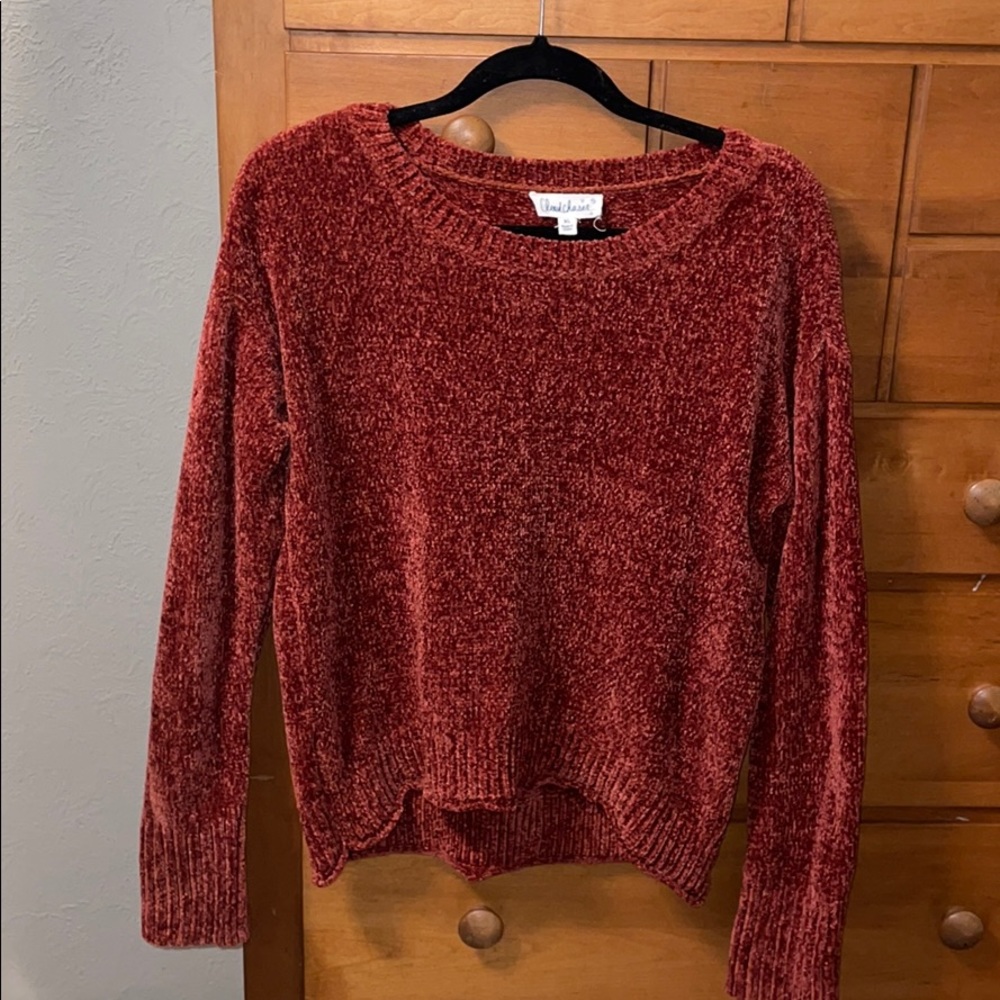 Chenille (slightly) cropped sweater